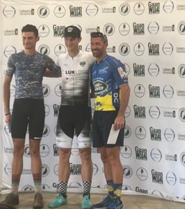 (Middel) Jutin van der Linde came 3rd overall in the race (90km Time: 3:35)